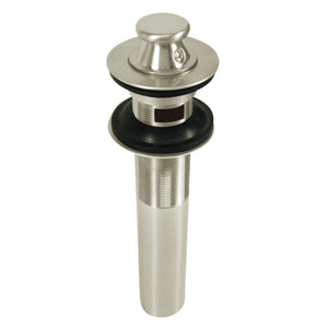 Fauceture KB3008 Brass Lift and Turn Bathroom Sink Drain with Overflow, 17 Gauge, Brushed Nickel