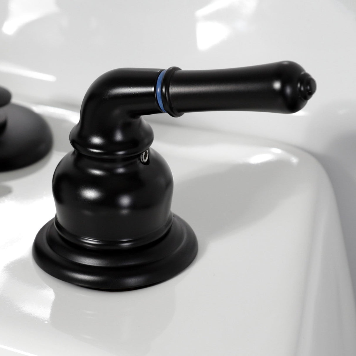 Magellan KB320 Three-Handle Deck Mount Bidet Faucet with Brass Pop-Up, Matte Black