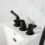 Magellan KB320 Three-Handle Deck Mount Bidet Faucet with Brass Pop-Up, Matte Black