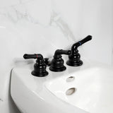 Magellan KB320 Three-Handle Deck Mount Bidet Faucet with Brass Pop-Up, Matte Black