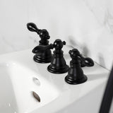 American Classic KB320ACL Three-Handle Vertical Spray Bidet Faucet with Brass Pop-Up, Matte Black