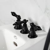 Duchess KB320AKL Three-Handle Vertical Spray Bidet Faucet with Brass Pop-Up, Matte Black