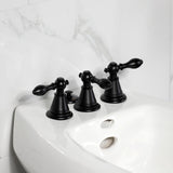 Victorian KB320AL Three-Handle Vertical Spray Bidet Faucet with Brass Pop-Up, Matte Black