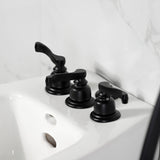 Royale KB320FL Three-Handle Vertical Spray Bidet Faucet with Brass Pop-Up, Matte Black