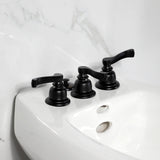 Royale KB320FL Three-Handle Vertical Spray Bidet Faucet with Brass Pop-Up, Matte Black