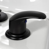Legacy KB320LL Three-Handle Deck Mount Bidet Faucet with Brass Pop-Up, Matte Black