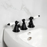 Victorian KB320PL Three-Handle Vertical Spray Bidet Faucet with Brass Pop-Up, Matte Black