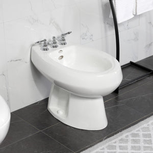 Knight KB321KL Three-Handle Vertical Spray Bidet Faucet with Brass Pop-Up, Polished Chrome