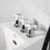 Victorian KB321PX Three-Handle Vertical Spray Bidet Faucet with Brass Pop-Up, Polished Chrome