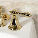 Victorian KB322AL Three-Handle Vertical Spray Bidet Faucet with Brass Pop-Up, Polished Brass