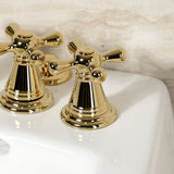 Victorian KB322AX Three-Handle Vertical Spray Bidet Faucet with Brass Pop-Up, Polished Brass