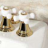 Victorian KB322PX Three-Handle Vertical Spray Bidet Faucet with Brass Pop-Up, Polished Brass