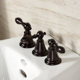 Victorian KB325AL Three-Handle Vertical Spray Bidet Faucet with Brass Pop-Up, Oil Rubbed Bronze