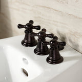 Victorian KB325AX Three-Handle Vertical Spray Bidet Faucet with Brass Pop-Up, Oil Rubbed Bronze