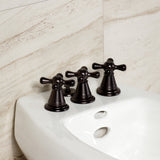 Victorian KB325AX Three-Handle Vertical Spray Bidet Faucet with Brass Pop-Up, Oil Rubbed Bronze