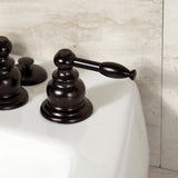 Knight KB325KL Three-Handle Vertical Spray Bidet Faucet with Brass Pop-Up, Oil Rubbed Bronze