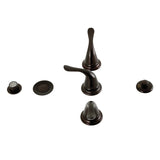 Royale KB325YL Three-Handle Vertical Spray Bidet Faucet with Brass Pop-Up, Oil Rubbed Bronze