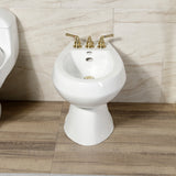 Magellan KB327 Three-Handle Deck Mount Bidet Faucet with Brass Pop-Up, Brushed Brass