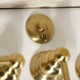 Knight KB327KL Three-Handle Vertical Spray Bidet Faucet with Brass Pop-Up, Brushed Brass