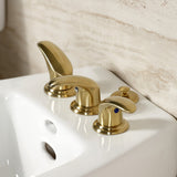 Legacy KB327LL Three-Handle Deck Mount Bidet Faucet with Brass Pop-Up, Brushed Brass