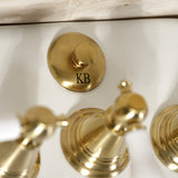 Victorian KB327PL Three-Handle Vertical Spray Bidet Faucet with Brass Pop-Up, Brushed Brass