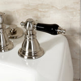 Duchess KB328AKL Three-Handle Vertical Spray Bidet Faucet with Brass Pop-Up, Brushed Nickel