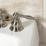 Knight KB328KL Three-Handle Vertical Spray Bidet Faucet with Brass Pop-Up, Brushed Nickel