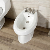 Knight KB328KL Three-Handle Vertical Spray Bidet Faucet with Brass Pop-Up, Brushed Nickel