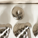 Knight KB328KL Three-Handle Vertical Spray Bidet Faucet with Brass Pop-Up, Brushed Nickel
