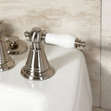 Victorian KB328PL Three-Handle Vertical Spray Bidet Faucet with Brass Pop-Up, Brushed Nickel