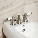 Victorian KB328PL Three-Handle Vertical Spray Bidet Faucet with Brass Pop-Up, Brushed Nickel