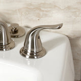 Royale KB328YL Three-Handle Vertical Spray Bidet Faucet with Brass Pop-Up, Brushed Nickel