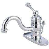 Victorian KB3401BL Single-Handle 1-Hole Deck Mount Bathroom Faucet with Plastic Pop-Up, Polished Chrome