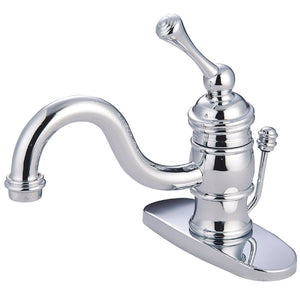 Victorian KB3401BL Single-Handle 1-Hole Deck Mount Bathroom Faucet with Plastic Pop-Up, Polished Chrome