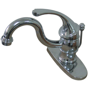 Georgian KB3401GL Single-Handle 1-Hole Deck Mount Bathroom Faucet with Plastic Pop-Up, Polished Chrome