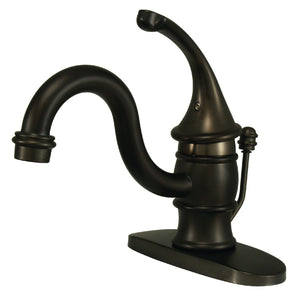 Georgian KB3405GL Single-Handle 1-Hole Deck Mount Bathroom Faucet with Plastic Pop-Up, Oil Rubbed Bronze