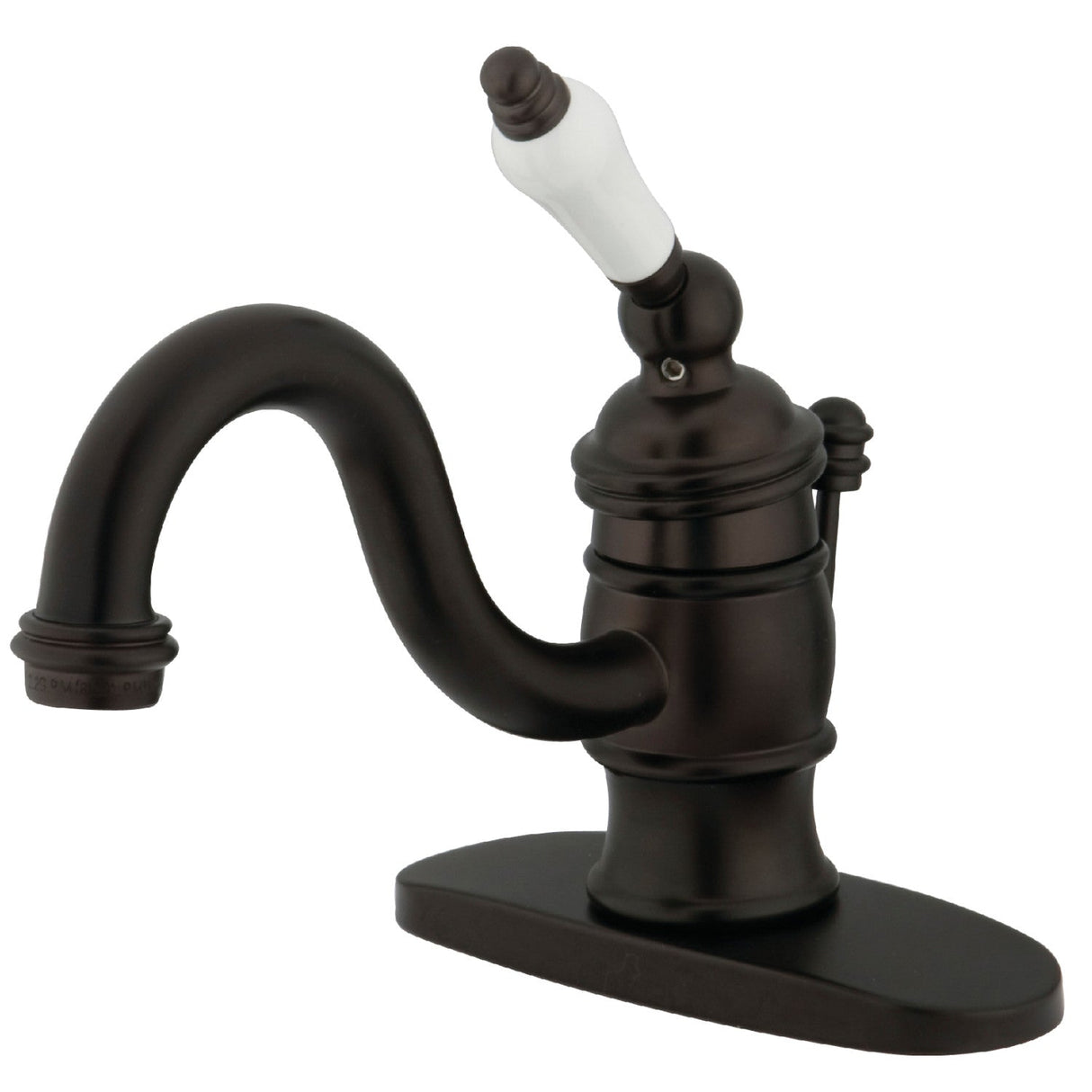Victorian KB3405PL Single-Handle 1-Hole Deck Mount Bathroom Faucet with Plastic Pop-Up, Oil Rubbed Bronze