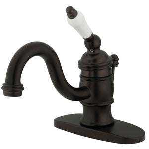 Victorian KB3405PL Single-Handle 1-Hole Deck Mount Bathroom Faucet with Plastic Pop-Up, Oil Rubbed Bronze