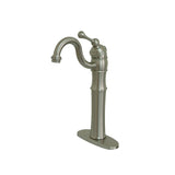Victorian KB3428BL Single-Handle 1-Hole Deck Mount Vessel Faucet, Brushed Nickel