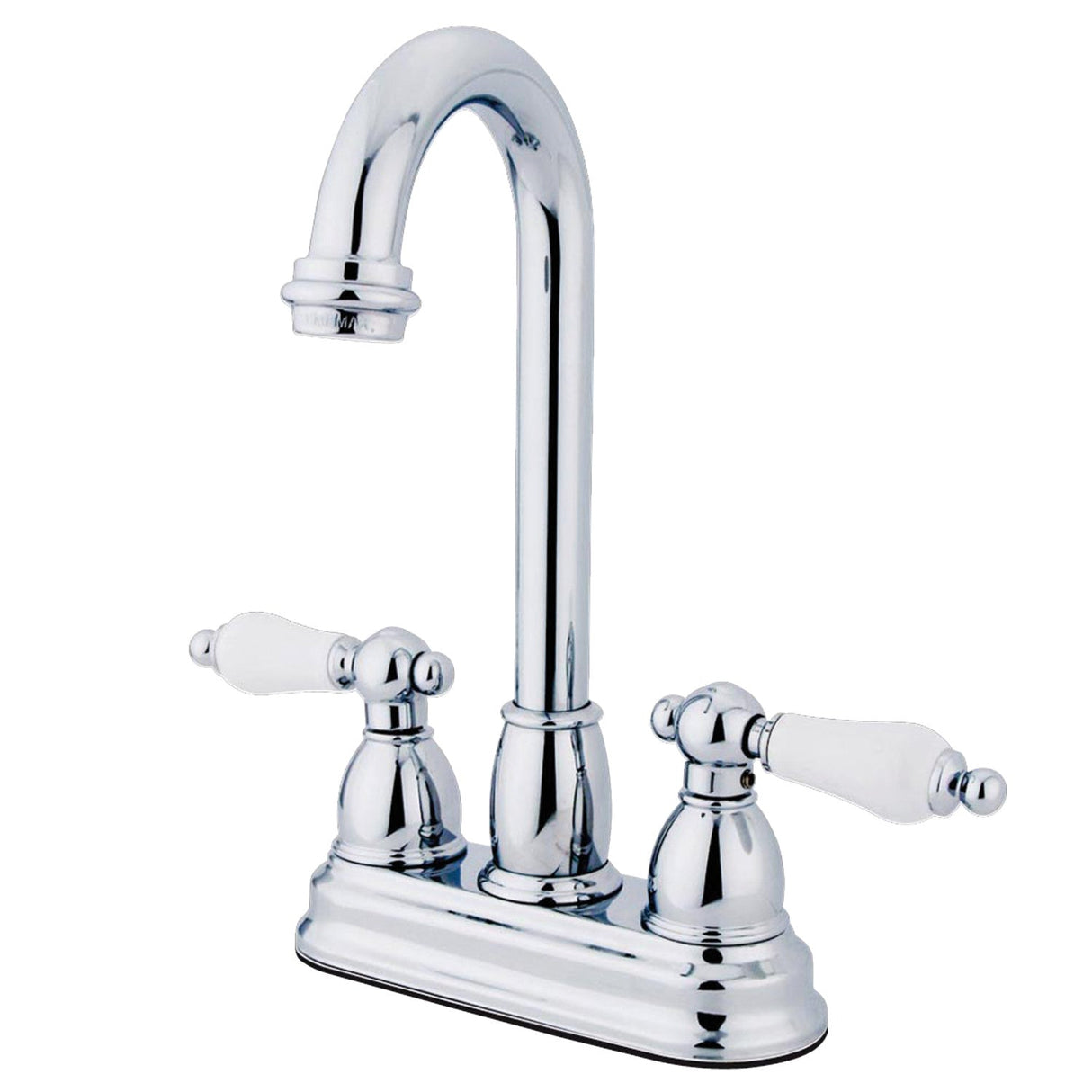 Restoration KB3491PL Two-Handle 2-Hole Deck Mount Bar Faucet, Polished Chrome