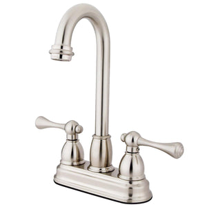 Vintage KB3498BL Two-Handle 2-Hole Deck Mount Bar Faucet, Brushed Nickel
