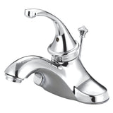 Georgian KB3541GL Single-Handle 3-Hole Deck Mount 4" Centerset Bathroom Faucet with Plastic Pop-Up, Polished Chrome