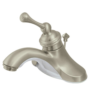 Vintage KB3548BL Single-Handle 3-Hole Deck Mount 4" Centerset Bathroom Faucet with Plastic Pop-Up, Brushed Nickel