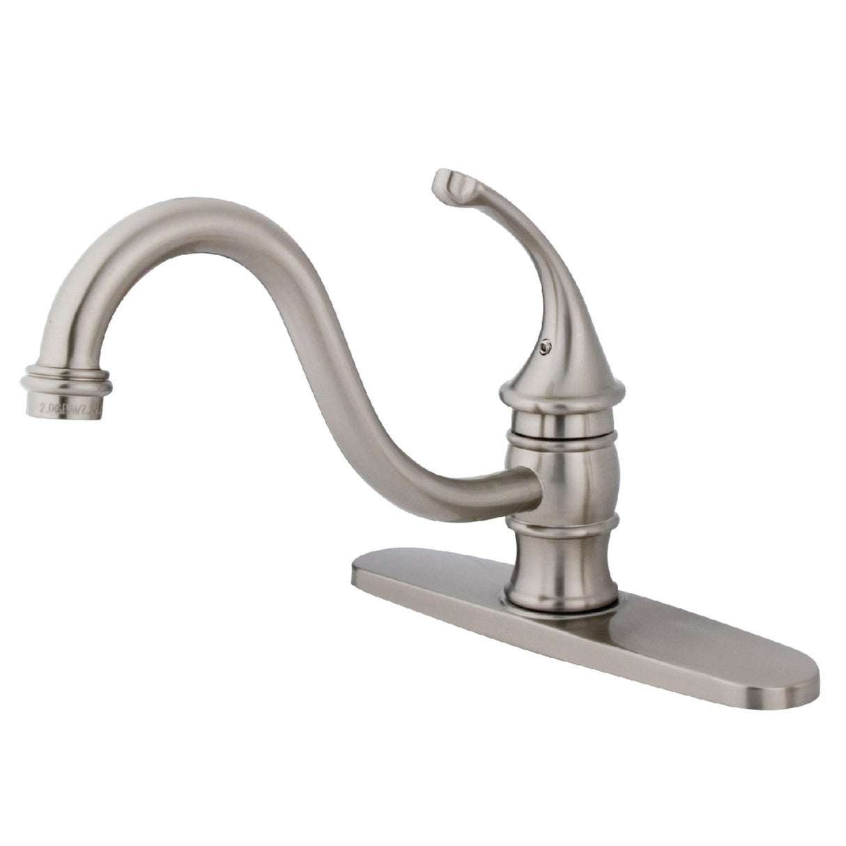 Georgian KB3578GLLS Single-Handle 1-or-3 Hole Deck Mount Kitchen Faucet, Brushed Nickel