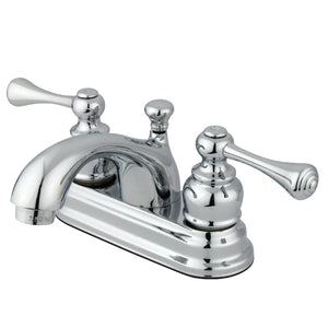 Vintage KB3601BL Two-Handle 3-Hole Deck Mount 4" Centerset Bathroom Faucet with Plastic Pop-Up, Polished Chrome