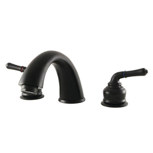 Magellan KB360 Two-Handle 3-Hole Deck Mount Roman Tub Faucet, Matte Black