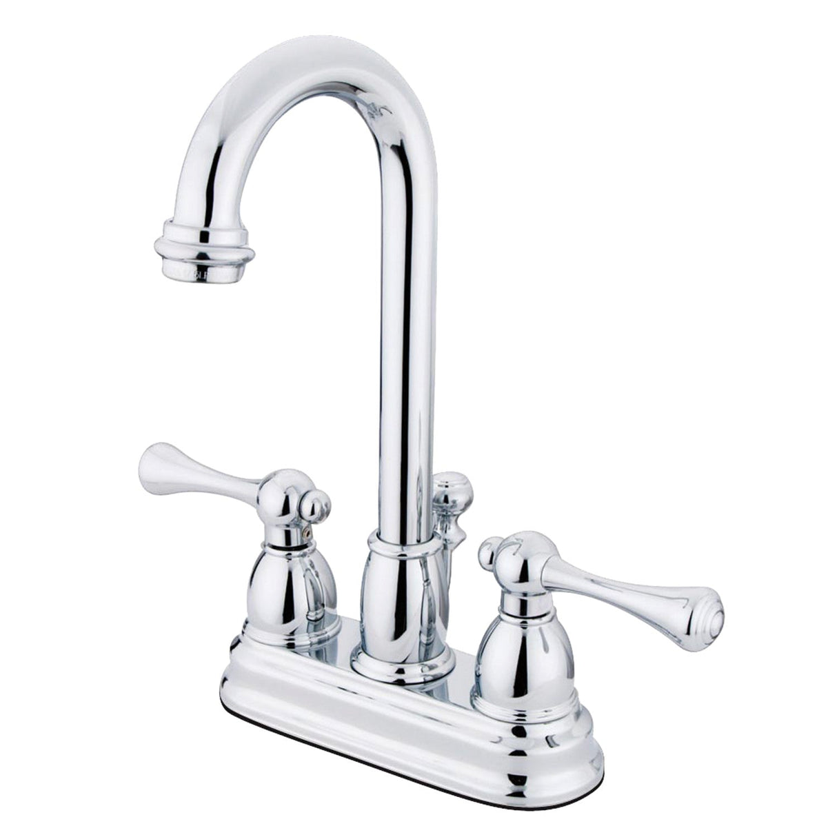 Vintage KB3611BL Two-Handle 3-Hole Deck Mount 4" Centerset Bathroom Faucet with Plastic Pop-Up, Polished Chrome