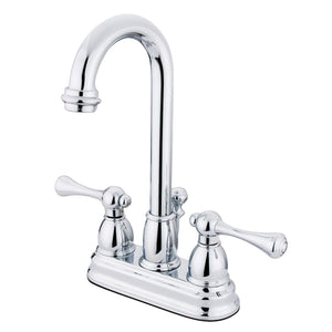 Vintage KB3611BL Two-Handle 3-Hole Deck Mount 4" Centerset Bathroom Faucet with Plastic Pop-Up, Polished Chrome