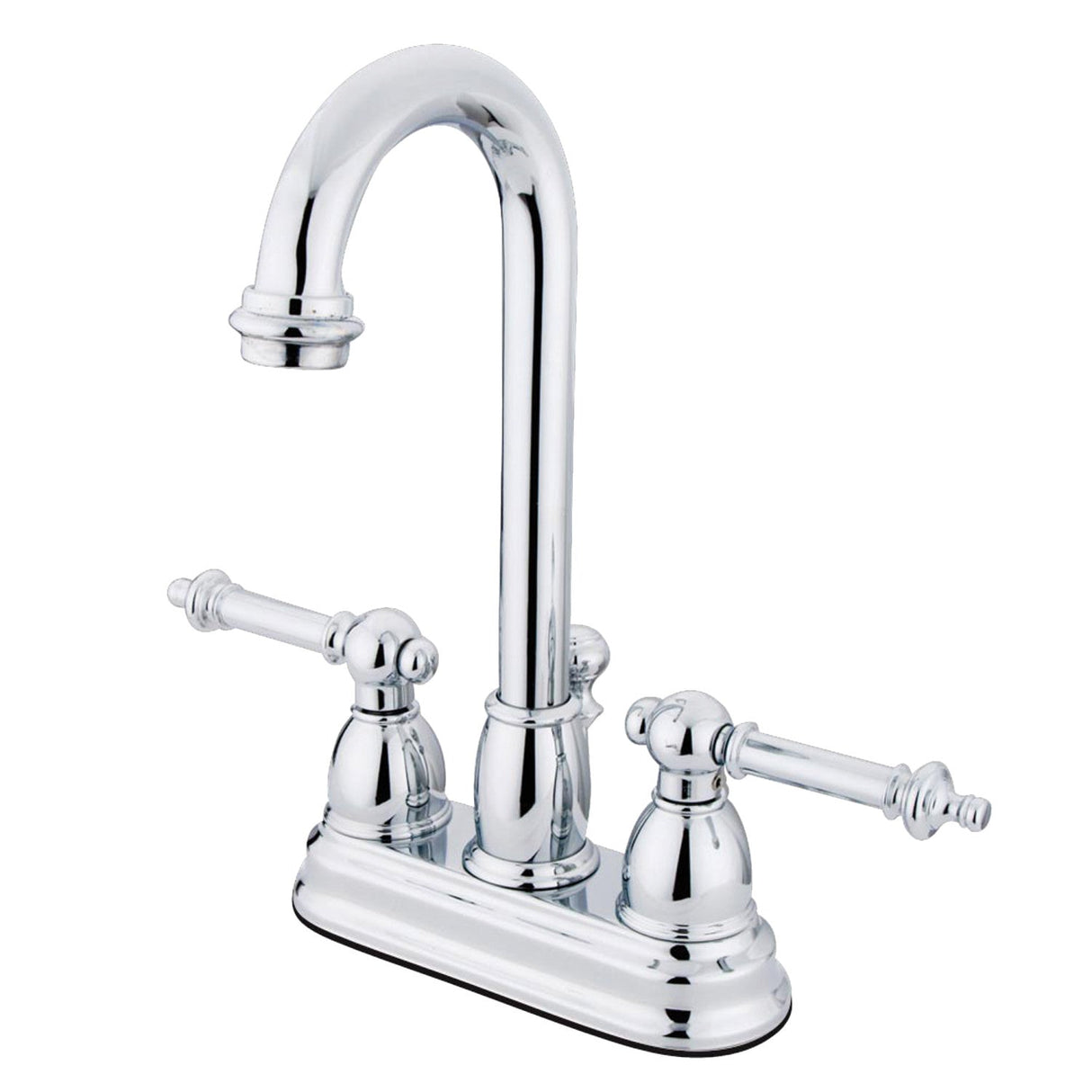 Vintage KB3611TL Two-Handle 3-Hole Deck Mount 4" Centerset Bathroom Faucet with Plastic Pop-Up, Polished Chrome