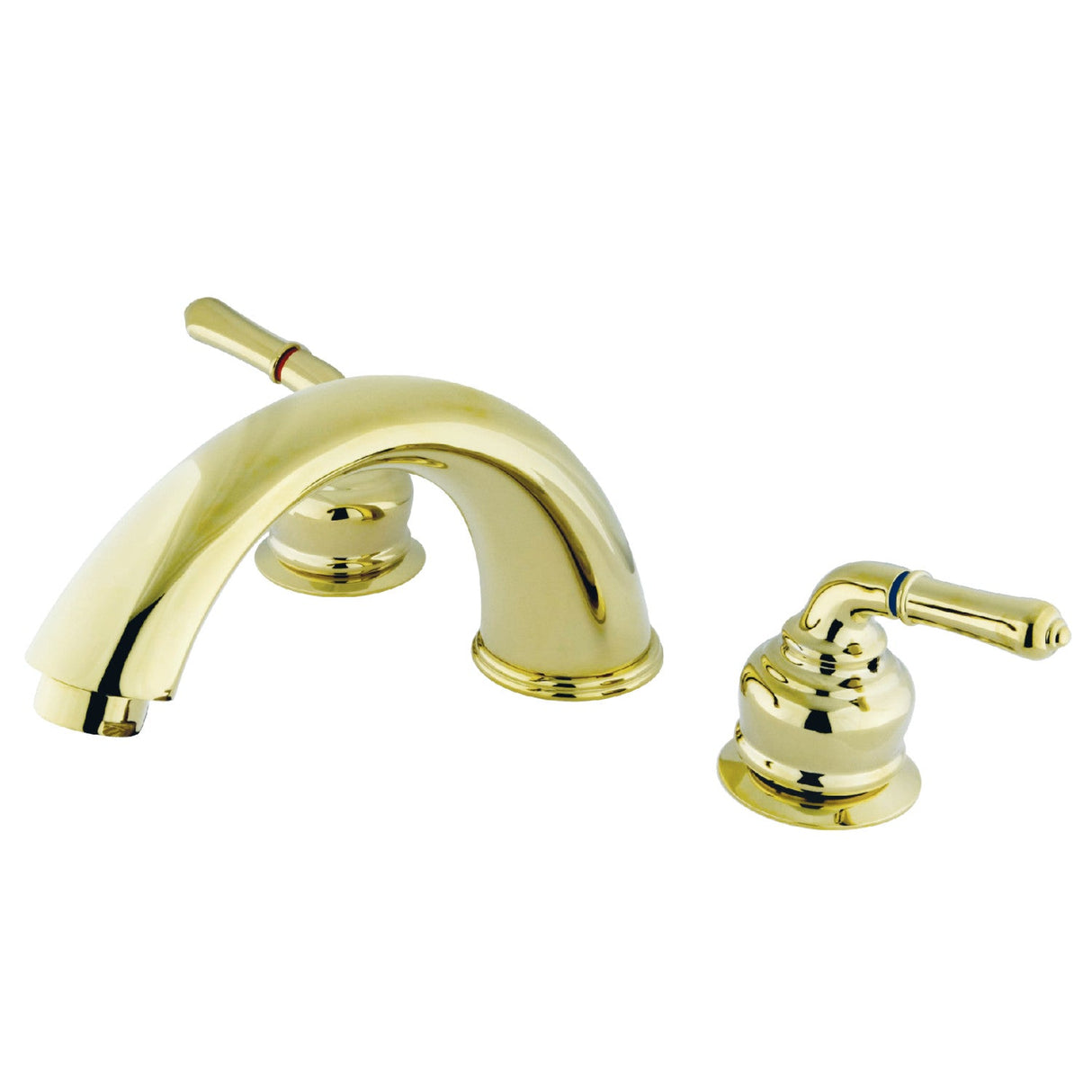 Magellan KB362 Two-Handle 3-Hole Deck Mount Roman Tub Faucet, Polished Brass